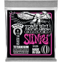 Ernie Ball Super Slinky Coated RPS E-Gitarrensaiten, Titandrahtwicklung, Stärke