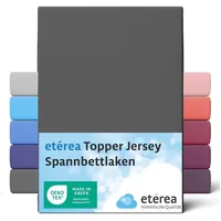 Etérea Jersey Topper Spannbettlaken 140x200 - 160x200 cm Anthrazit