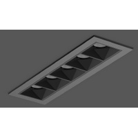RZB BeamLine Slim 14W rechteckig schwarz