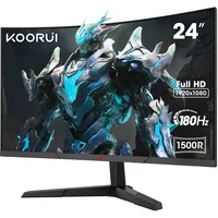 KOORUI 24 Zoll Curved Gaming Monitor, 1ms 180Hz FHD