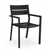 Brafab Gartenstuhl stapelbar Delia Aluminium Schwarz