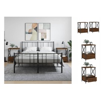 VidaXL Nachttische 2 Stk. Braun Eichen-Optik 50x41x65 cm Holzwerkstoff