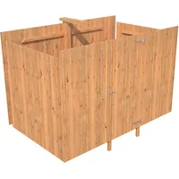 Palmako Anbauschuppen für Carport Karl Braun tauchgrundiert 360 cm