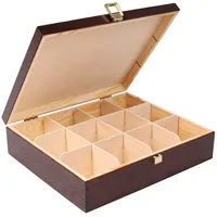 Creative Deco Große Braun Teebox Holz aus Natürliches Kiefernholz