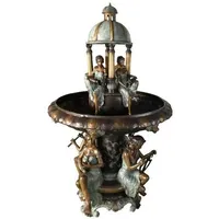 Casa Padrino Luxus Jugendstil Bronze Springbrunnen Türkis / Bronzefarben