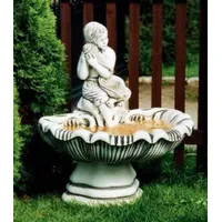 Casa Padrino Jugendstil Springbrunnen Mädchen mit Muschel Weiß /