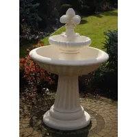 Casa Padrino Jugendstil Springbrunnen Lilie Weiß Ø 92 x