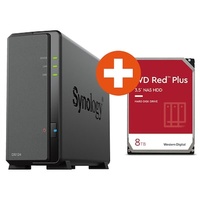 Synology DS124 NAS System 1-Bay inkl. TB WD Red