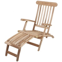 Garden Pleasure Teak Deckchair Garten Holz Relax Liege Sonnenliege