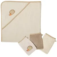 Erwin Müller Walk-Frottier Waschhandschuh 4-tlg. braun