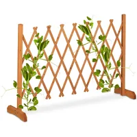 Relaxdays Rankgitter Holz, ausziehbar bis 180 cm, Rankhilfe Kletterpflanzen,