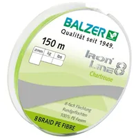 Balzer Iron Line Chartreuse - 150m geflochtene Angelschnur, Durchmesser/Tragkraft:0.12mm