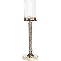 Beliani Kerzenständer ABBEVILLE Glas 48 cm Gold