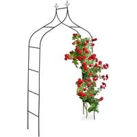 Relaxdays Rosenbogen Metall, Torbogen Garten, HxBxT: 260 x 140