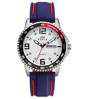 UMR Ruhla Armbanduhr, Quarz, analog, Silikonarmband, Edelstahlgehäuse, wasserdicht bis