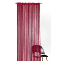 Heimtexland ® Fadengardine in Bordeaux rot HxB 160x95 cm
