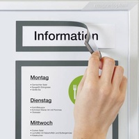 Magnetoplan magnetofix-Magnetrahmen Topsign, 5 Stück, grau, A5 quer/A4 hoch