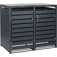 Zelsius Mülltonnenbox für zwei Mülltonnen Anthrazit RAL 7016 inkl.