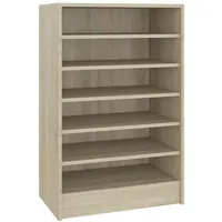 VidaXL Schuhschrank Sonoma-Eiche 60x35x92 cm Holzwerkstoff