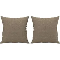 VidaXL Zierkissen 2 Stk. Taupe 40x40 cm Stoff