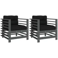 VidaXL Gartenstuhl 63,5 x 60 x 0 cm grau