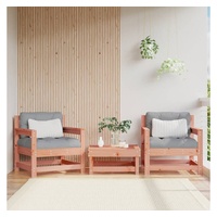 VidaXL Gartenstuhl 2 St. grau mit Kissen