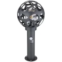 GLOBO Sockelleuchte ALU, Edelstahl Bewegungsmelder H 45 cm,