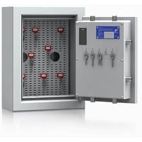 ISS safe4key Schlüsseltresor grau mit 5 + Schlüsselhaken-System Haken