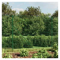 VidaXL Maschendrahtzaun mit Bodenhülsen Grün 1,8x10 m