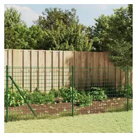 VidaXL Maschendrahtzaun mit Bodenflansch Grün 1,1x25 m