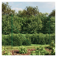 VidaXL Maschendrahtzaun mit Bodenflansch Grün 1,4x25 m