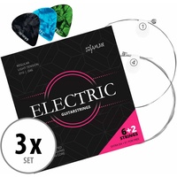 Shaman Electric Saiten für E-Gitarre inkl. 2 Ersatzsaiten und