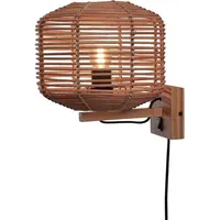 Good & Mojo Tanami Wandlampe Stecker 25x20cm natur