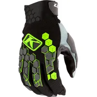 Klim Dakar Handschuhe - Schwarz/Grau/Hellgrau/Neon-Grün - XXL