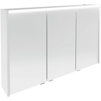 Fackelmann LED-Spiegelschrank Verona 110 cm 3 Türen Weiß Glanz