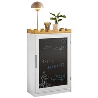 SoBuy Kinder Kommode Kinderregal mit Tafel Kinder Bücherregal Weiß