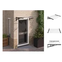 VidaXL Türvordach Schwarz und Transparent 122x90 cm Polycarbonat