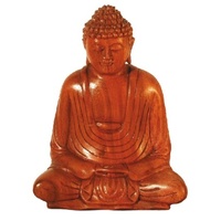 Saraswati Buddha Gautama im Lotussitz braun 15 cm