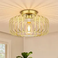 FRIDEKO HOME Deckenleuchte Schwarz,Modern Deckenlampe aus Metall E27-Fassung,1 Flammige