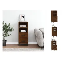 VidaXL Sideboard Braun Eichen-Optik 34,5x34x90 cm Holzwerkstoff 34,5x90cm (828675)