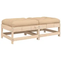 VidaXL Gartenhocker mit Kissen 2 St. 0 x 0