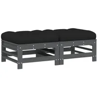 VidaXL Gartenhocker mit Kissen 57,5 x 30 x 0