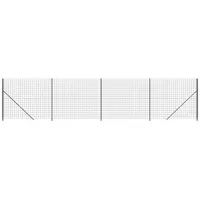 VidaXL Maschendrahtzaun mit Bodenflansch Anthrazit 1,8x10 m