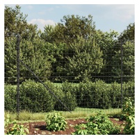 VidaXL Maschendrahtzaun mit Bodenflansch Anthrazit 1,6x25 m