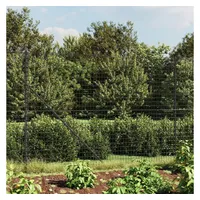VidaXL Maschendrahtzaun mit Bodenhülsen Anthrazit 1,6x10 m
