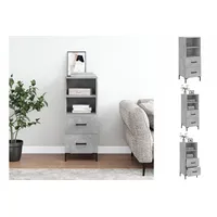 VidaXL Sideboard Betongrau 34,5x34x90 cm Holzwerkstoff
