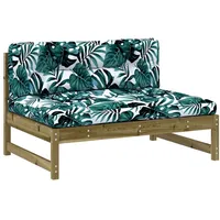 VidaXL Mittelsofa 120x80 cm Kiefernholz Imprägniert