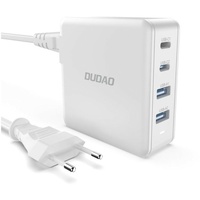 DUDAO Adapter GAN 100W Type Cx2 + 2xUSB White