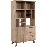 Finori Highboard WELLINGTON Kommode Schweden Eiche, Metall, 1 Fächer,