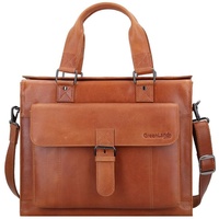 GREENLAND Nature Light Nature Aktentasche Leder 38 cm braun